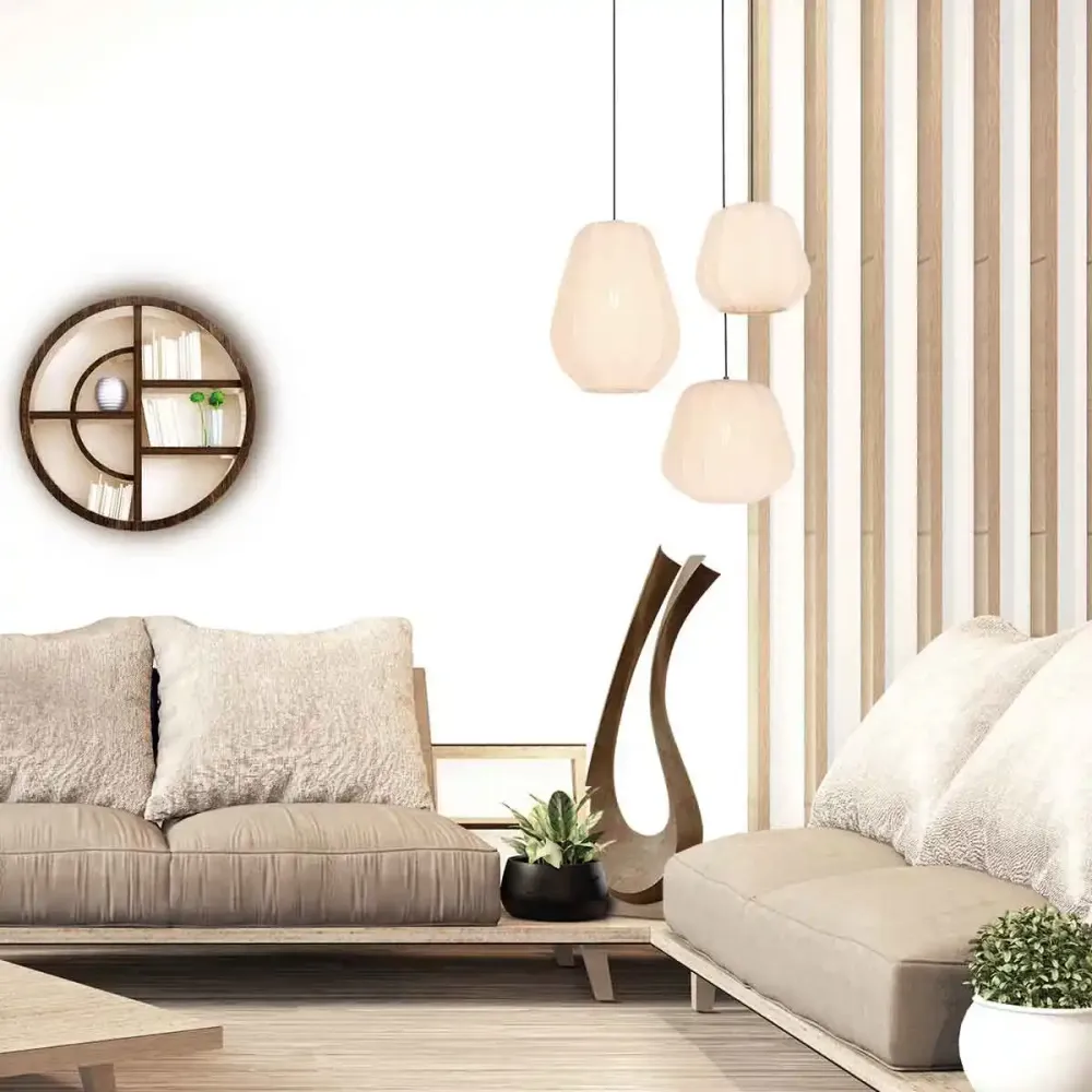Anne Light & home hanglamp Sable - 1 lichts - 28 x 150 cm - creme