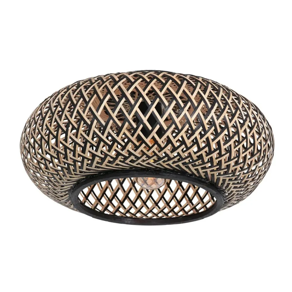 Anne Light & home plafondlamp Maze - 1 lichts - 42x 22 cm - beige zwart
