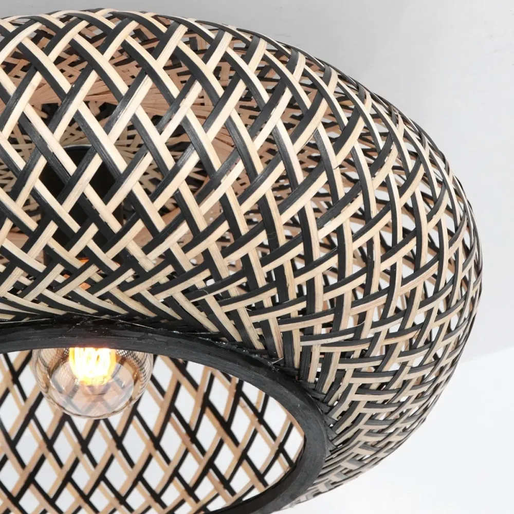 Anne Light & home plafondlamp Maze - 1 lichts - 42x 22 cm - beige zwart