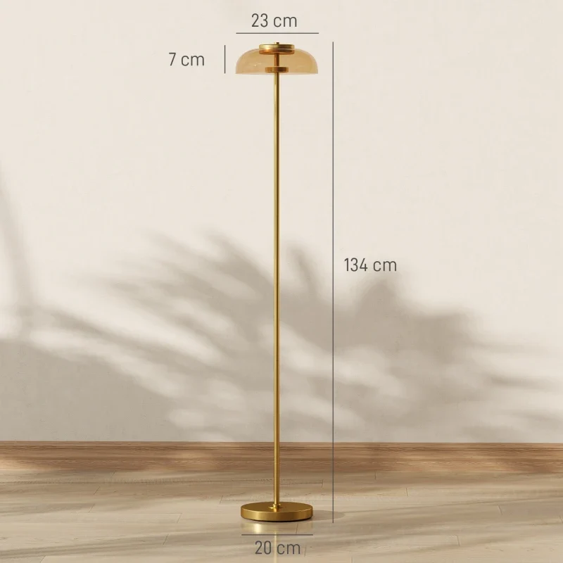 Nancy's Paestum Vloerlamp - Staande Lamp - LED-Lamp - Messing Aosom
