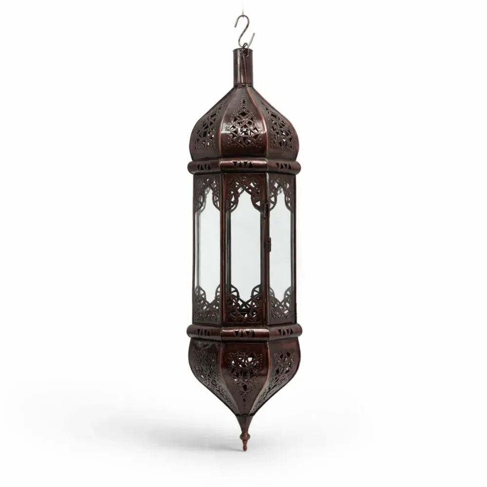 Arabische hanglamp transparant glas A4T 65cm