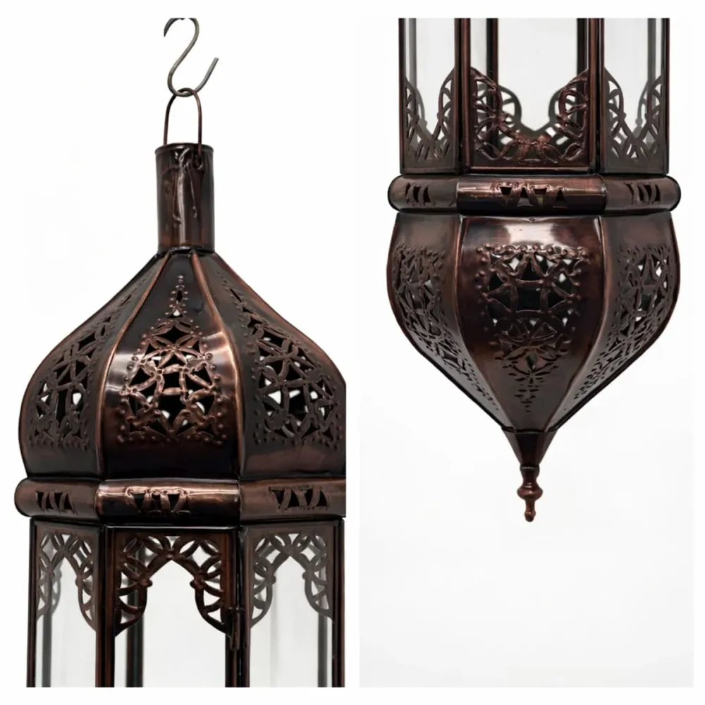 Arabische hanglamp transparant glas A4T 65cm