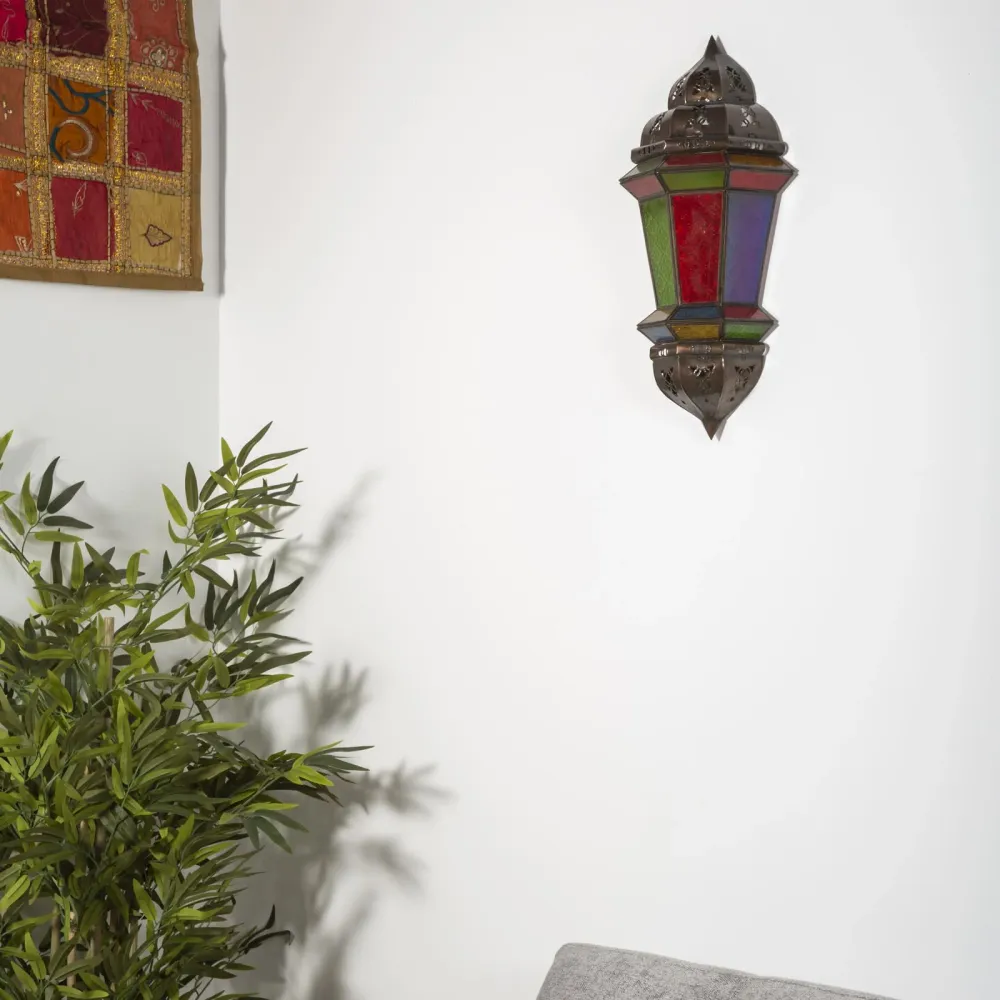 Arabische kristal en smeedijzeren Balut wandlamp