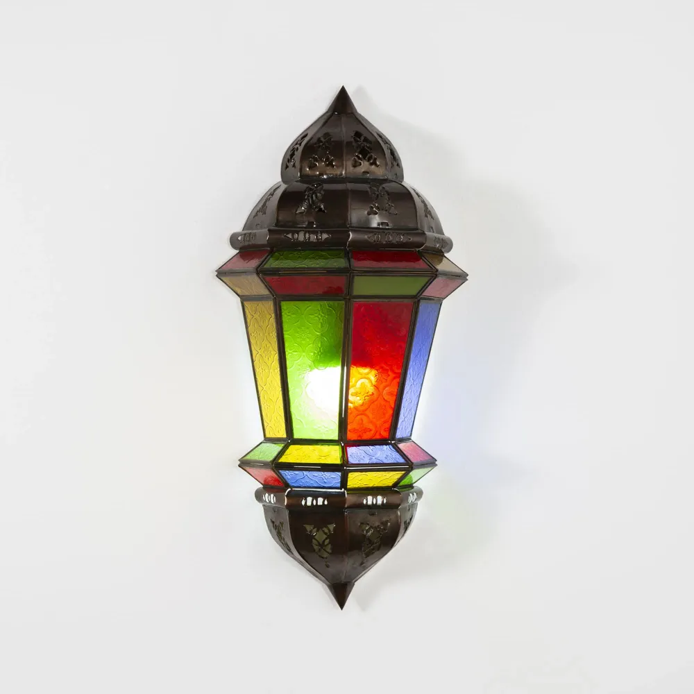 Arabische kristal en smeedijzeren Balut wandlamp