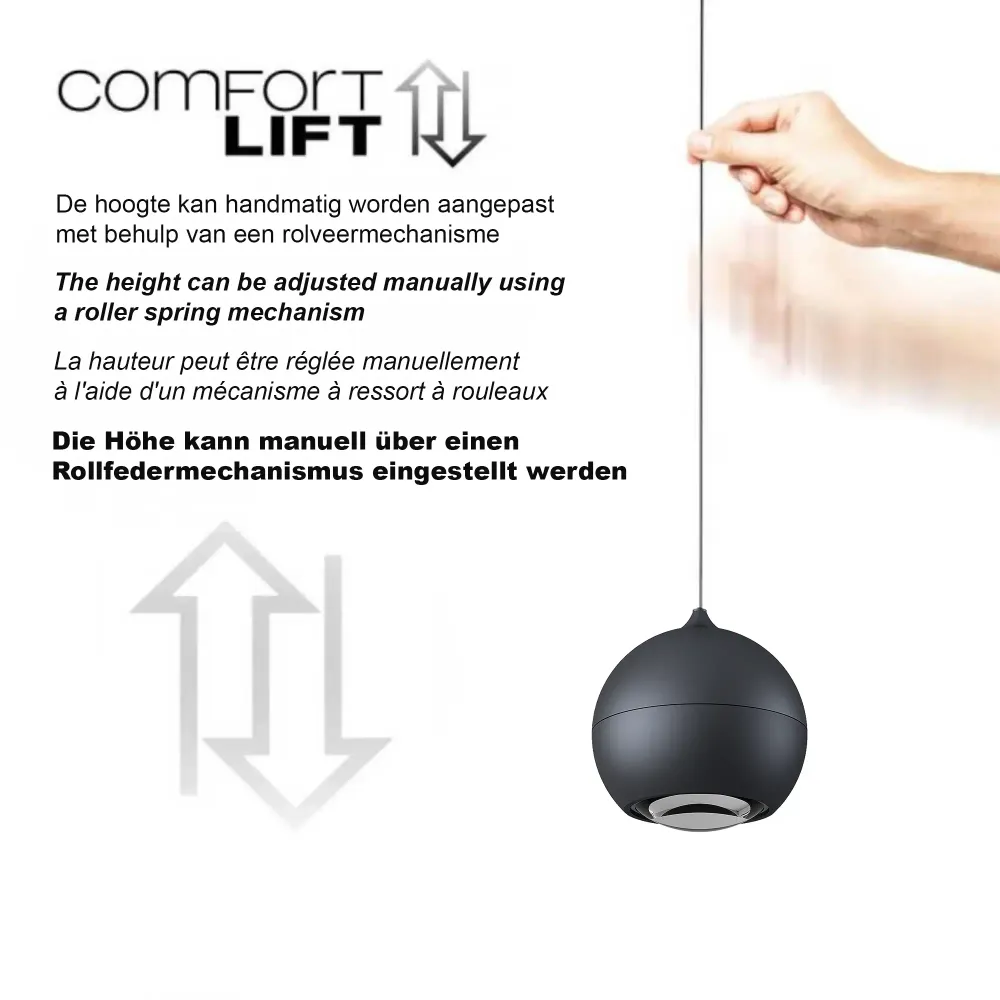 Artdelight hanglamp Miami - 1 lichts - 10 x 200 cm - zwart