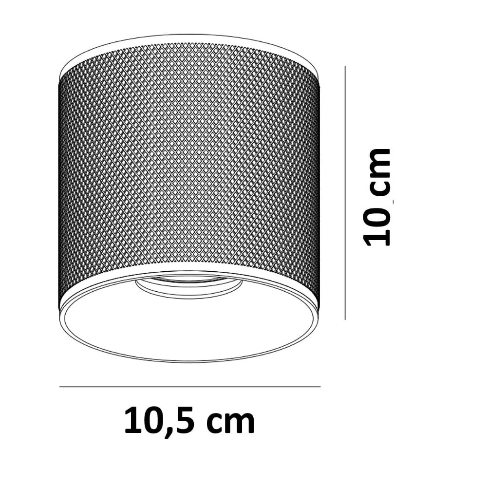 Artdelight plafondlamp Costa - 1 lichts - 10.5 x 10 cm - zwart