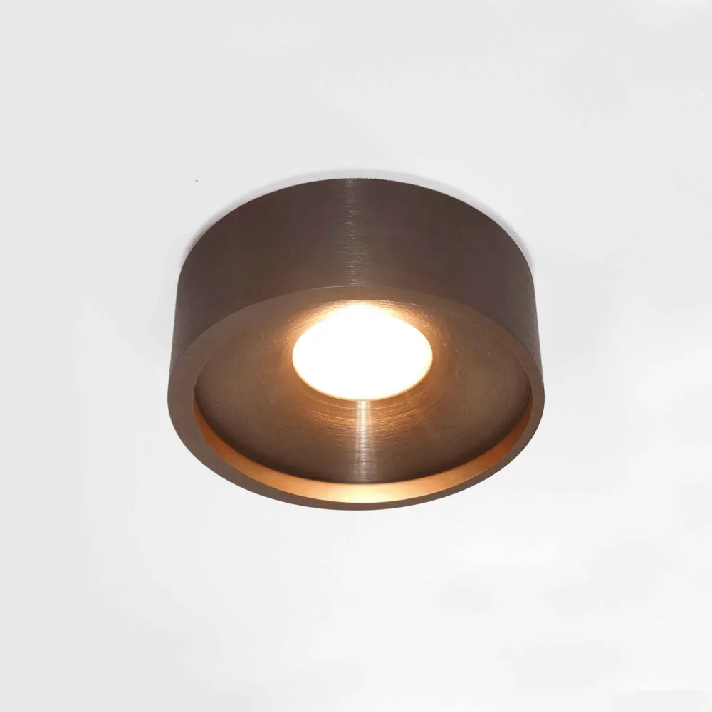 Artdelight plafondlamp Orlando - 1 lichts - 14 x 5 cm - mat brons
