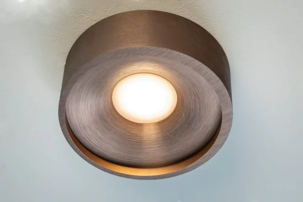 Artdelight plafondlamp Orlando - 1 lichts - 14 x 5 cm - mat brons