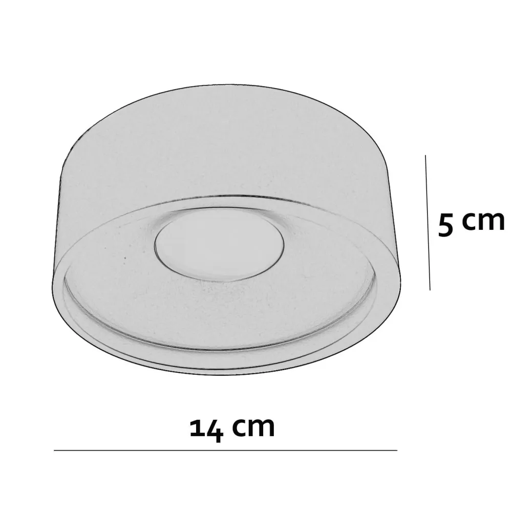 Artdelight plafondlamp Orlando - 1 lichts - 14 x 5 cm - zwart