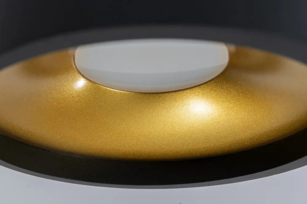 Artdelight plafondlamp Orlando - 1 lichts - 14 x 5 cm - zwart - goud