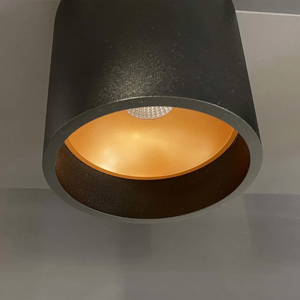 Artdelight plafondlamp Orleans - 1 lichts - 11 x 10 cm - zwart goud