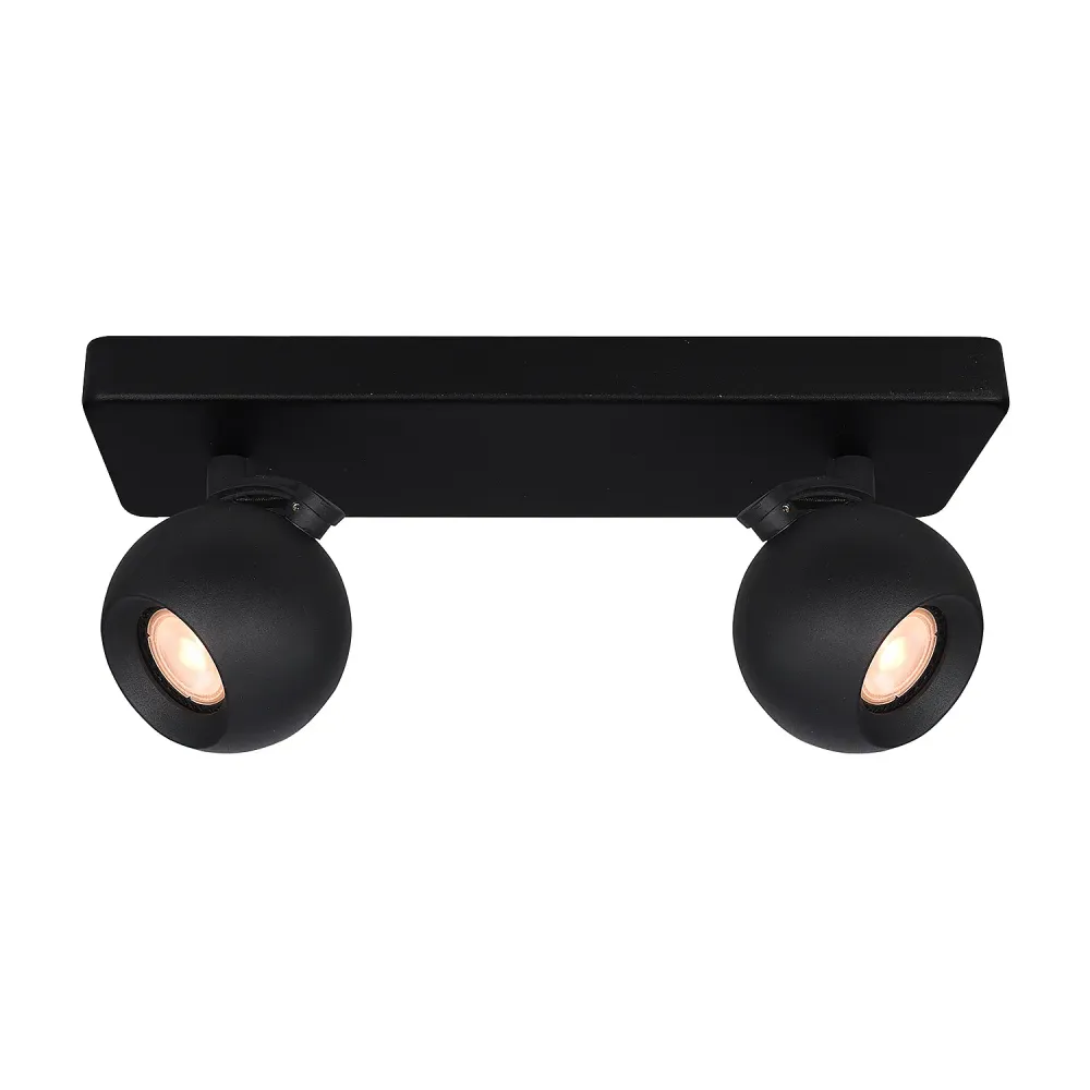 Artdelight spot Bolero - 2 lichts - 31 x 12.7 cm - zwart
