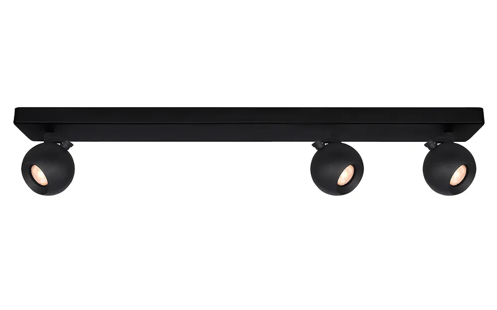 Artdelight spot Bolero - 3 lichts - 68 x 12.7 cm - zwart
