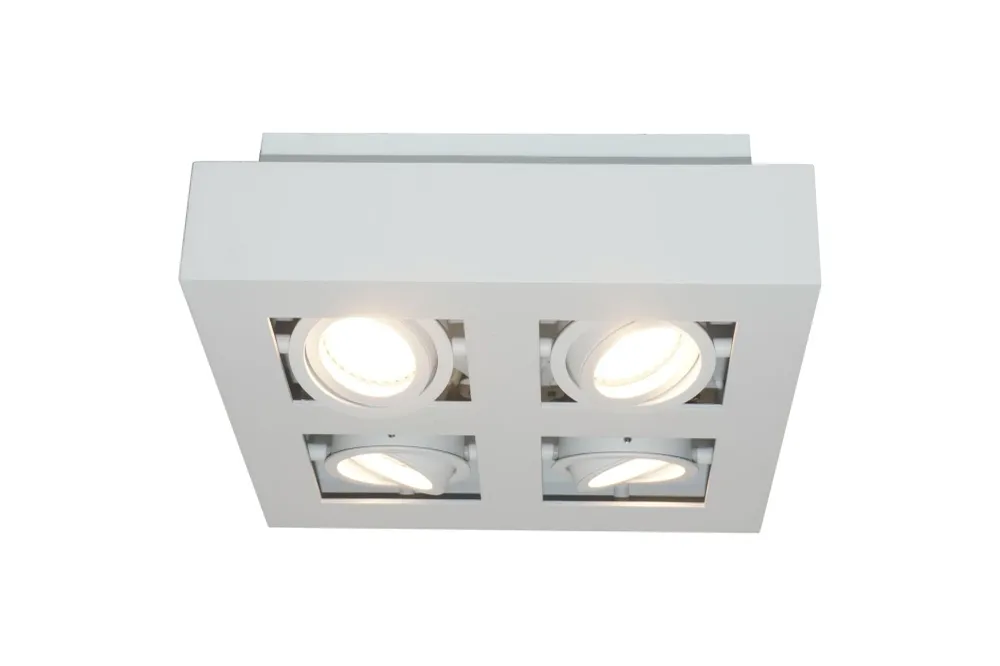 Artdelight spot Bosco - 4 lichts - 25 x 8.6 cm - wit