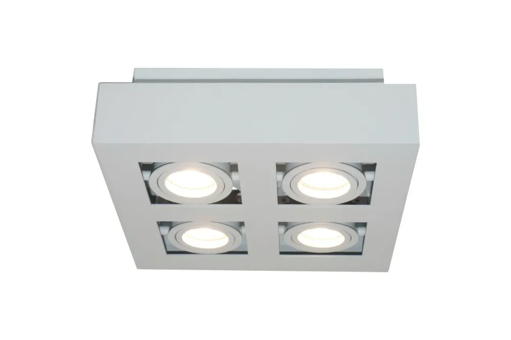 Artdelight spot Bosco - 4 lichts - 25 x 8.6 cm - wit