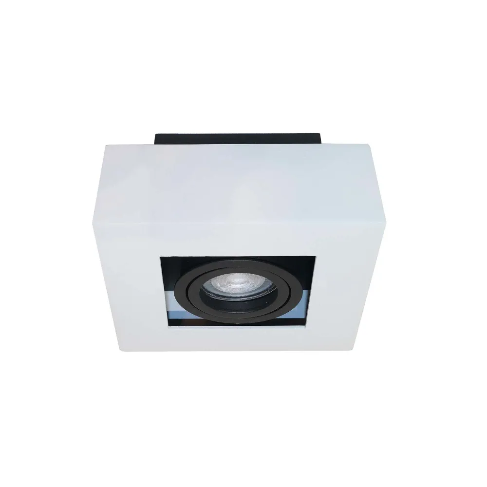 Artdelight spot Bosco - 1 lichts - 14 x 8.6 cm - zwart - wit