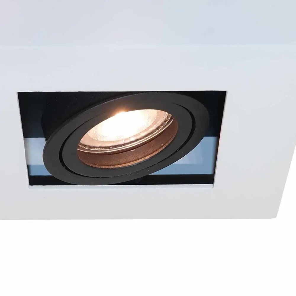 Artdelight spot Bosco - 1 lichts - 14 x 8.6 cm - zwart - wit