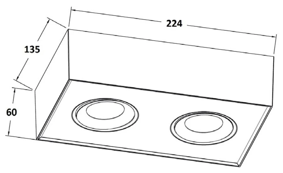 Artdelight spot Brooklyn - 2 lichts - 22.4 x 6 cm - zwart