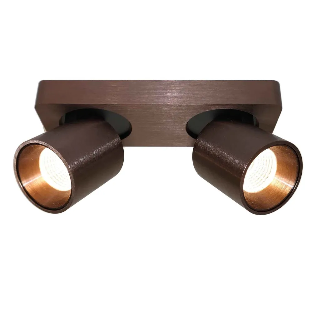 Artdelight spot Laguna - 2 lichts - 22 x 9.5 cm - mat brons