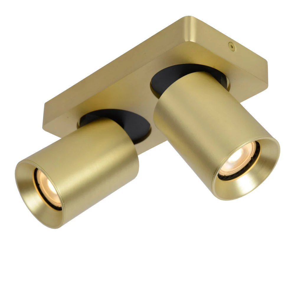 Artdelight spot Megano - 2 lichts - 20 x 11.5 cm - mat goud
