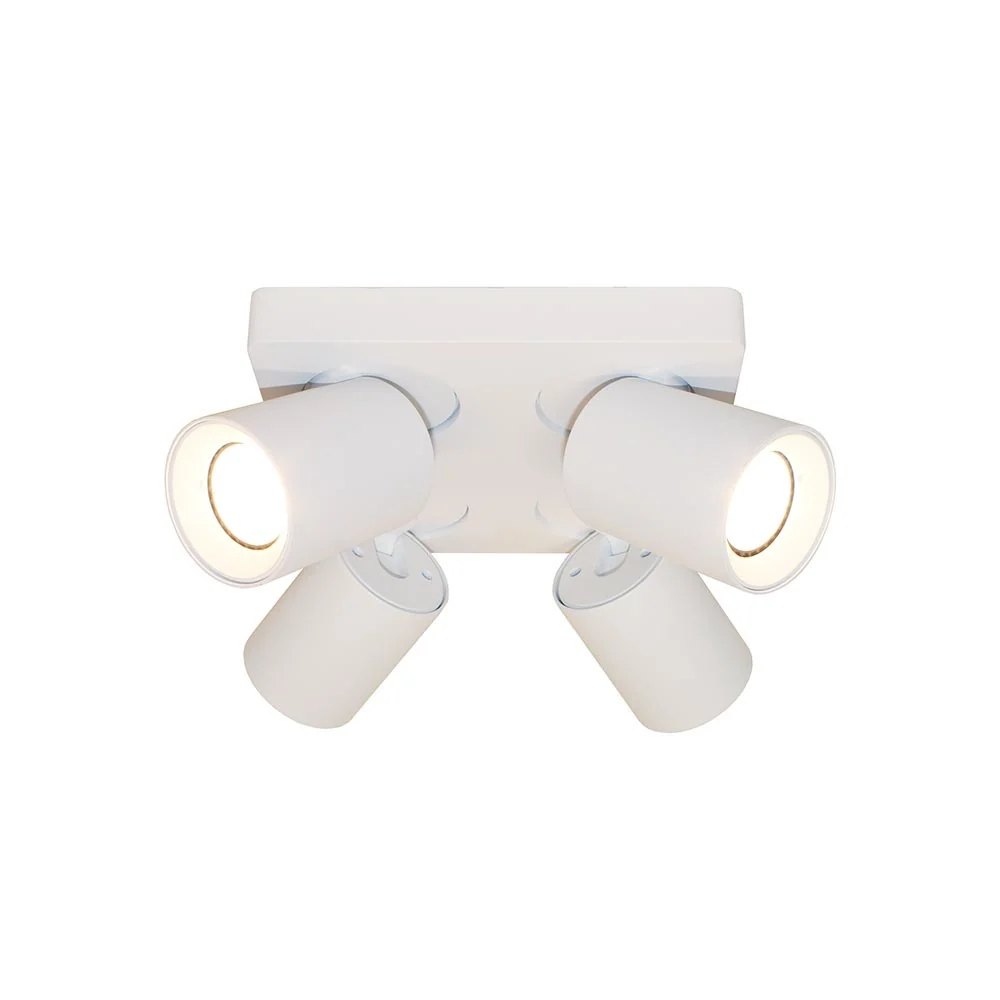 Artdelight spot Megano - 4 lichts - 20 x 11.5 cm - wit