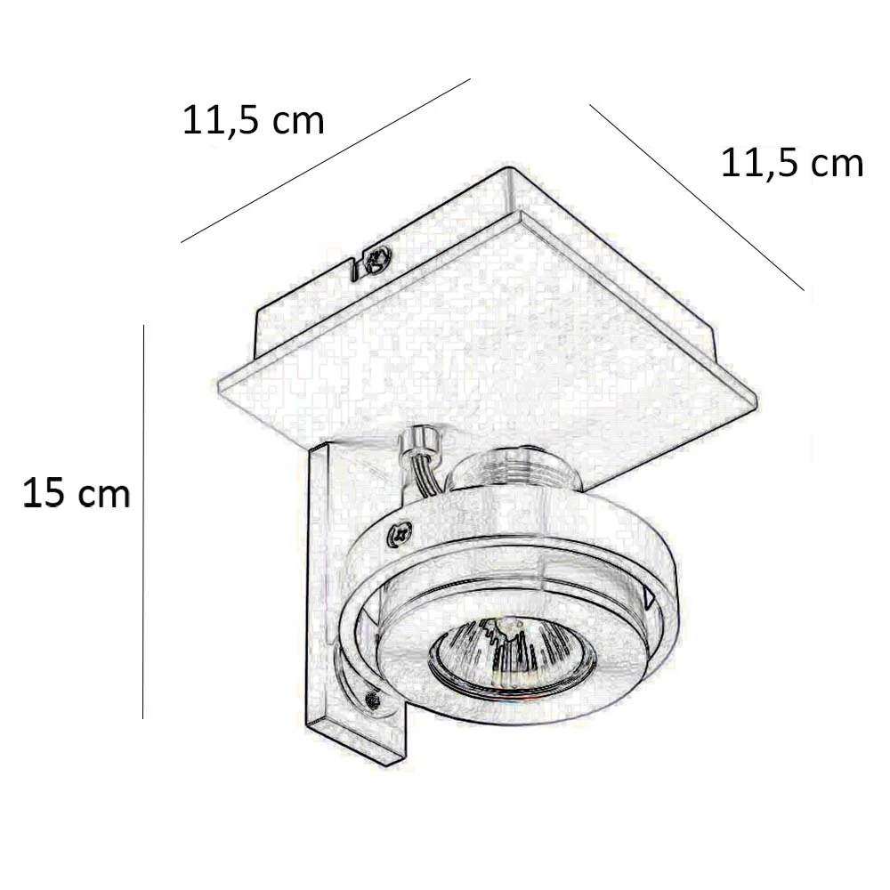 Artdelight spot Meist - 1 lichts - 11.5 x 15 cm - wit