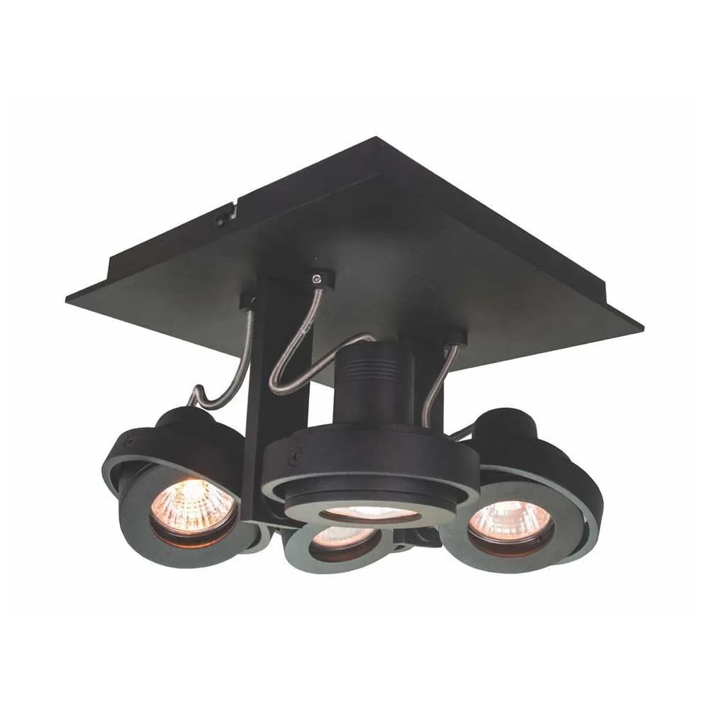 Artdelight spot Meist - 4 lichts - 23 x 15 cm - zwart