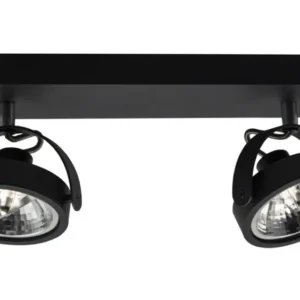 Artdelight spot Wajer - 2 lichts - 40 x 14 cm - zwart
