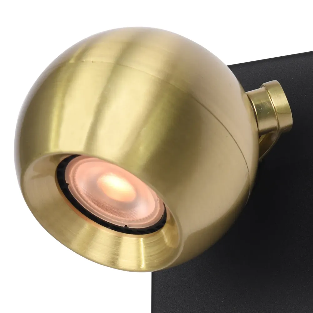 Artdelight wandlamp Bolero - 1 lichts - 12.7 x 16 cm - zwart goud