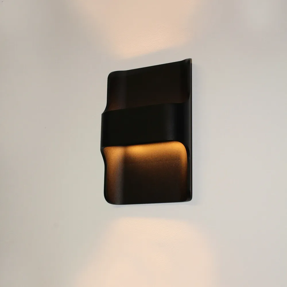 Artdelight wandlamp Dallas - 2 lichts - 7.8 x 24 cm - zwart
