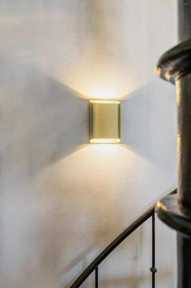 Artdelight wandlamp Diaz - 2 lichts - 4 x 20 cm - goud