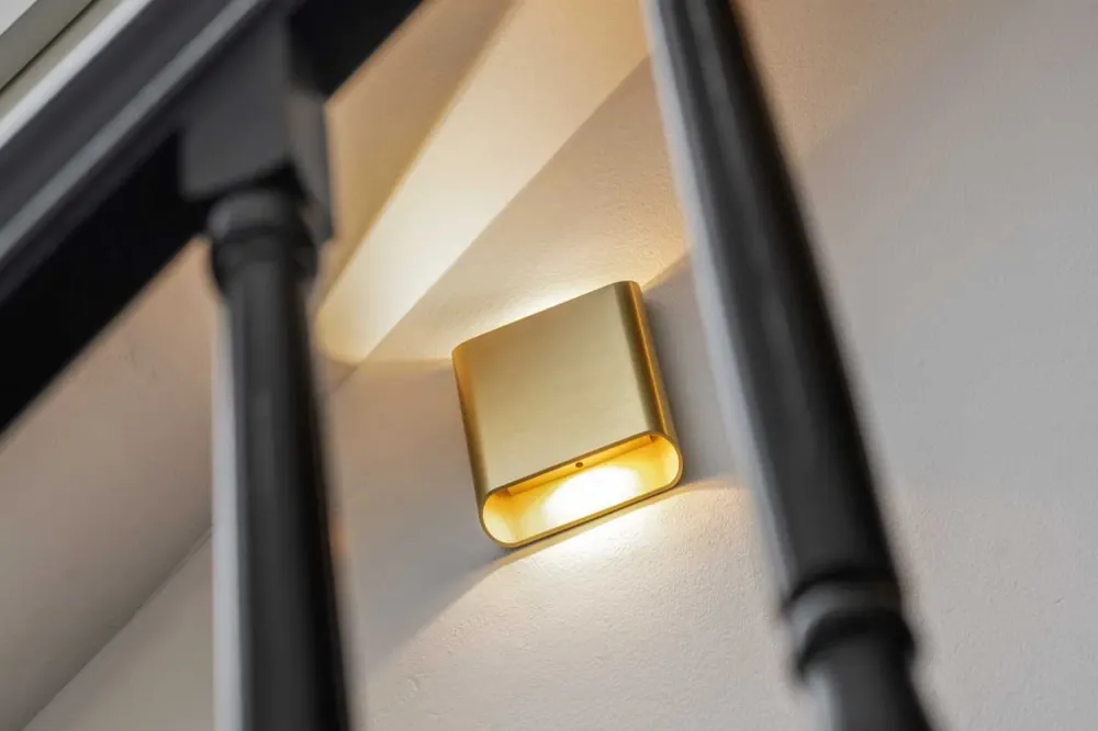 Artdelight wandlamp Diaz - 2 lichts - 4 x 20 cm - goud