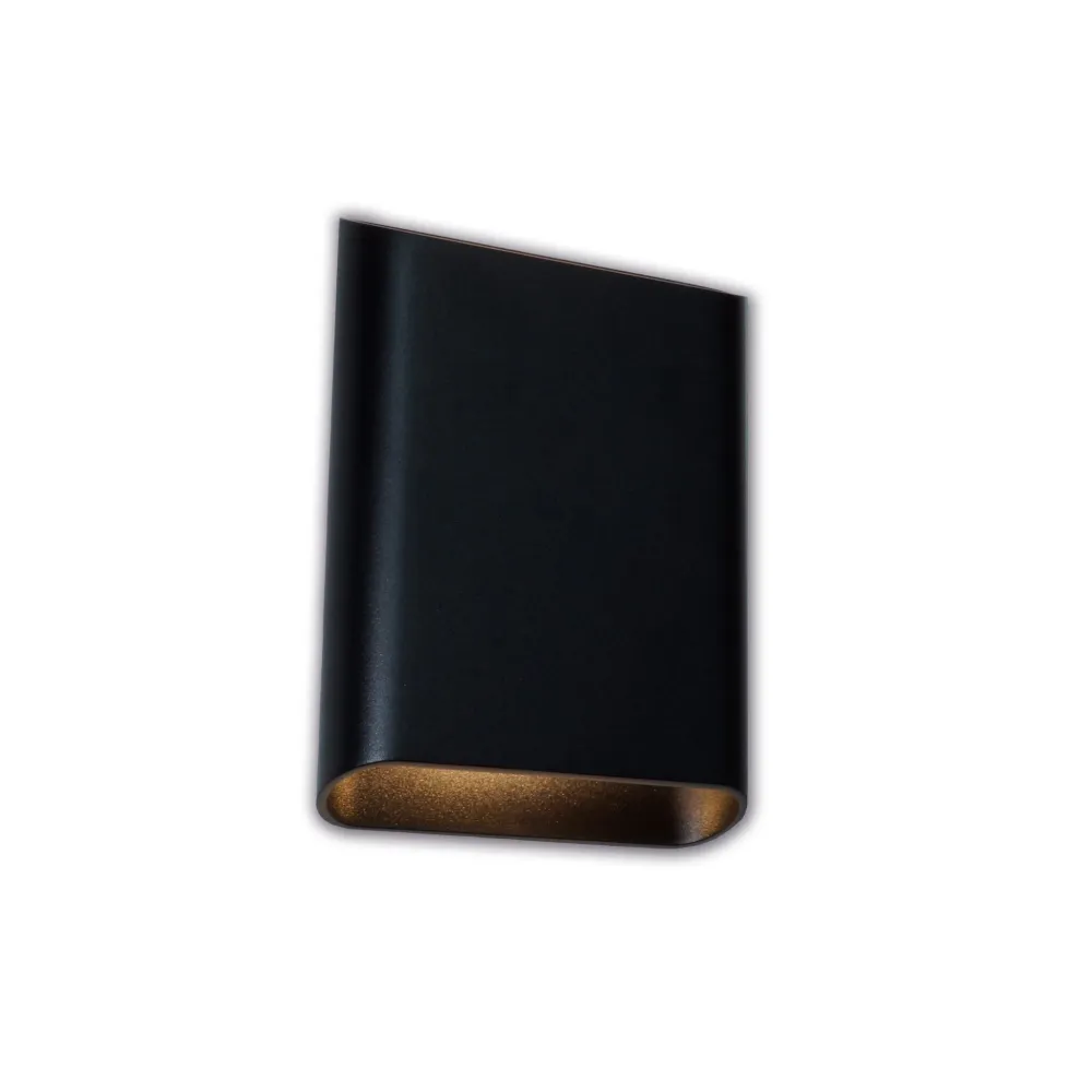 Artdelight wandlamp Diaz - 2 lichts - 4 x 20 cm - zwart
