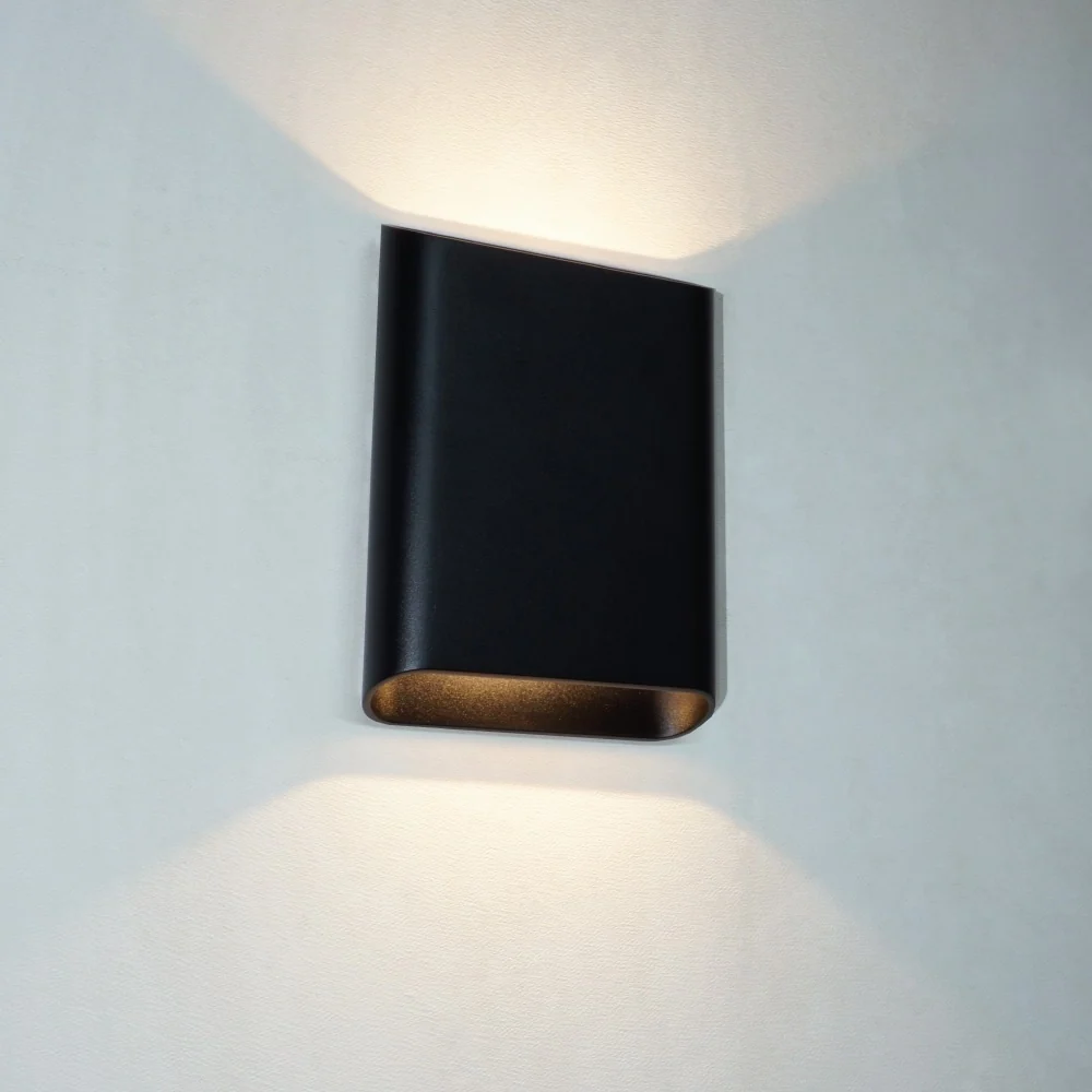 Artdelight wandlamp Diaz - 2 lichts - 4 x 20 cm - zwart