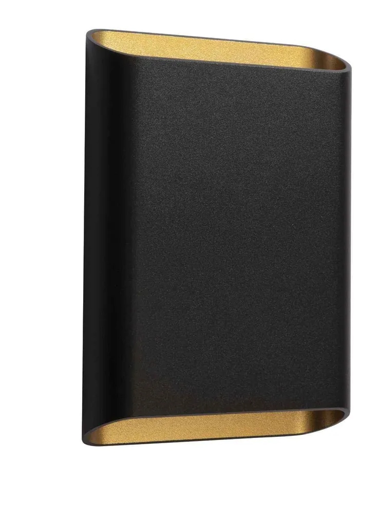 Artdelight wandlamp Diaz - 2 lichts - 4 x 15 cm - zwart goud