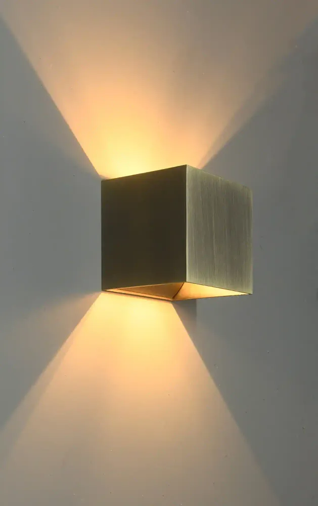 Artdelight wandlamp Gymm - 1 lichts - 10 x 10 cm - brons