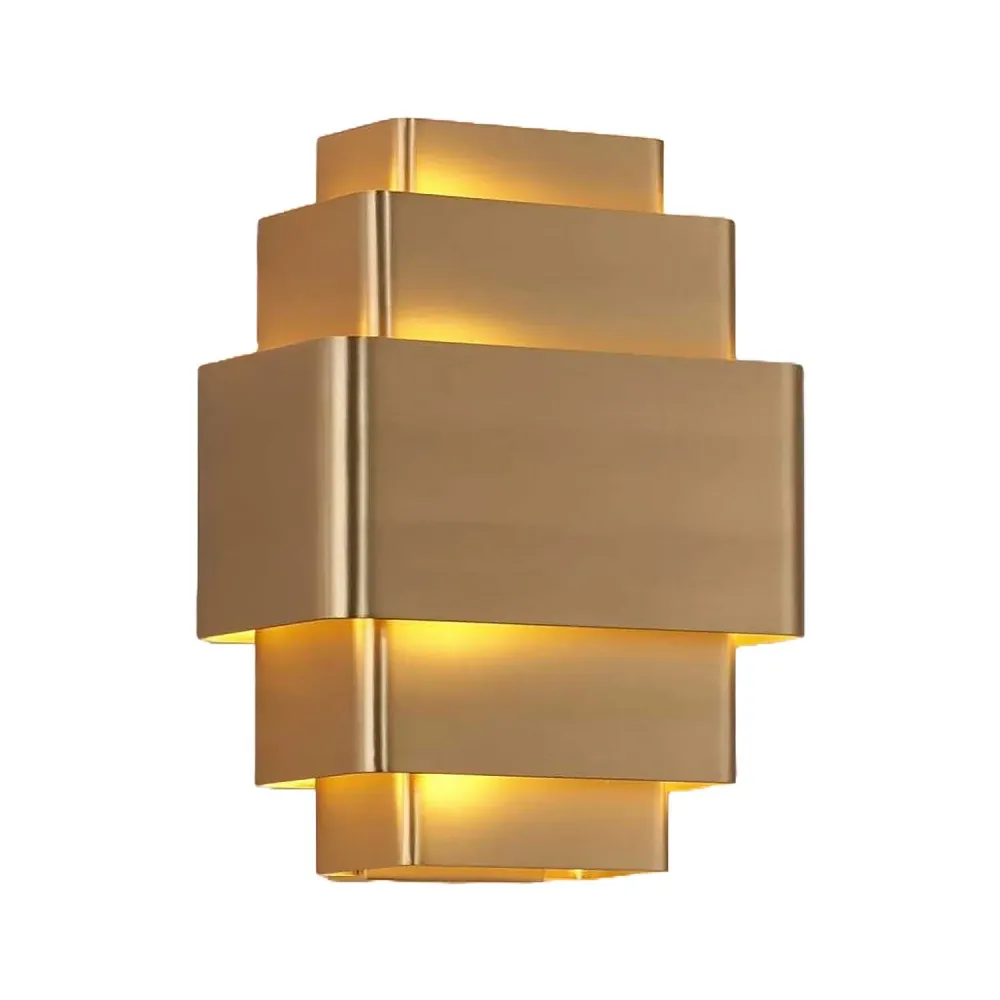 Artdelight wandlamp Layers - 3 lichts - 12 x 28 cm - brons