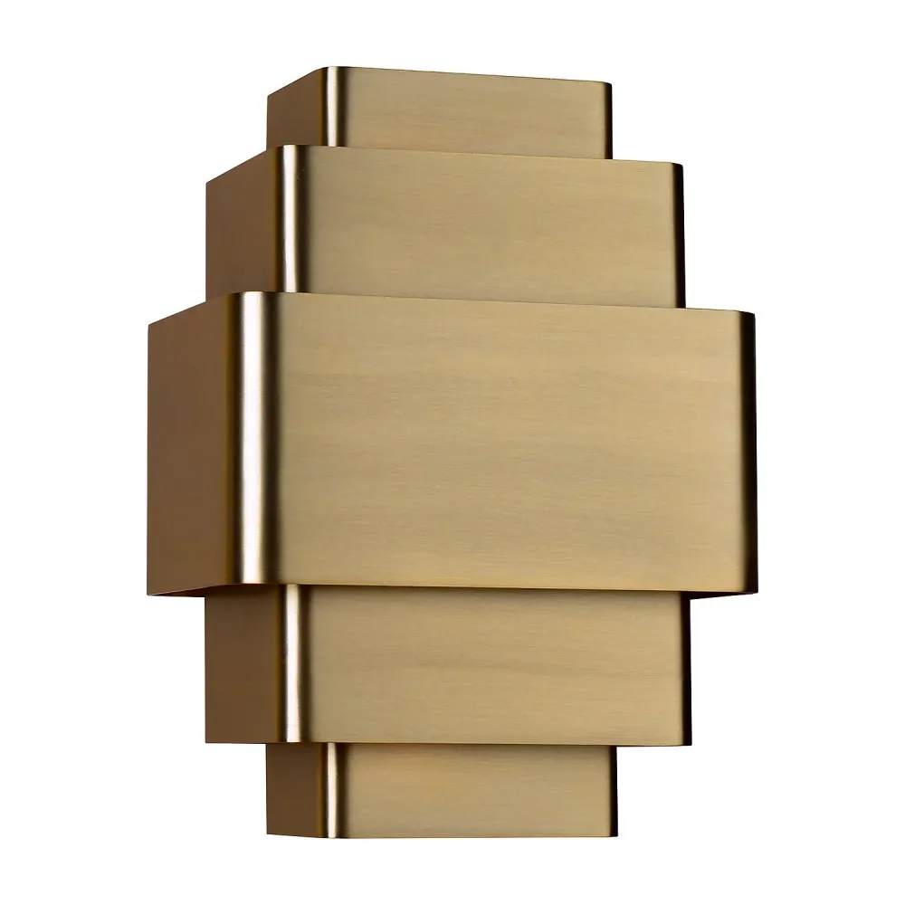 Artdelight wandlamp Layers - 3 lichts - 12 x 28 cm - brons