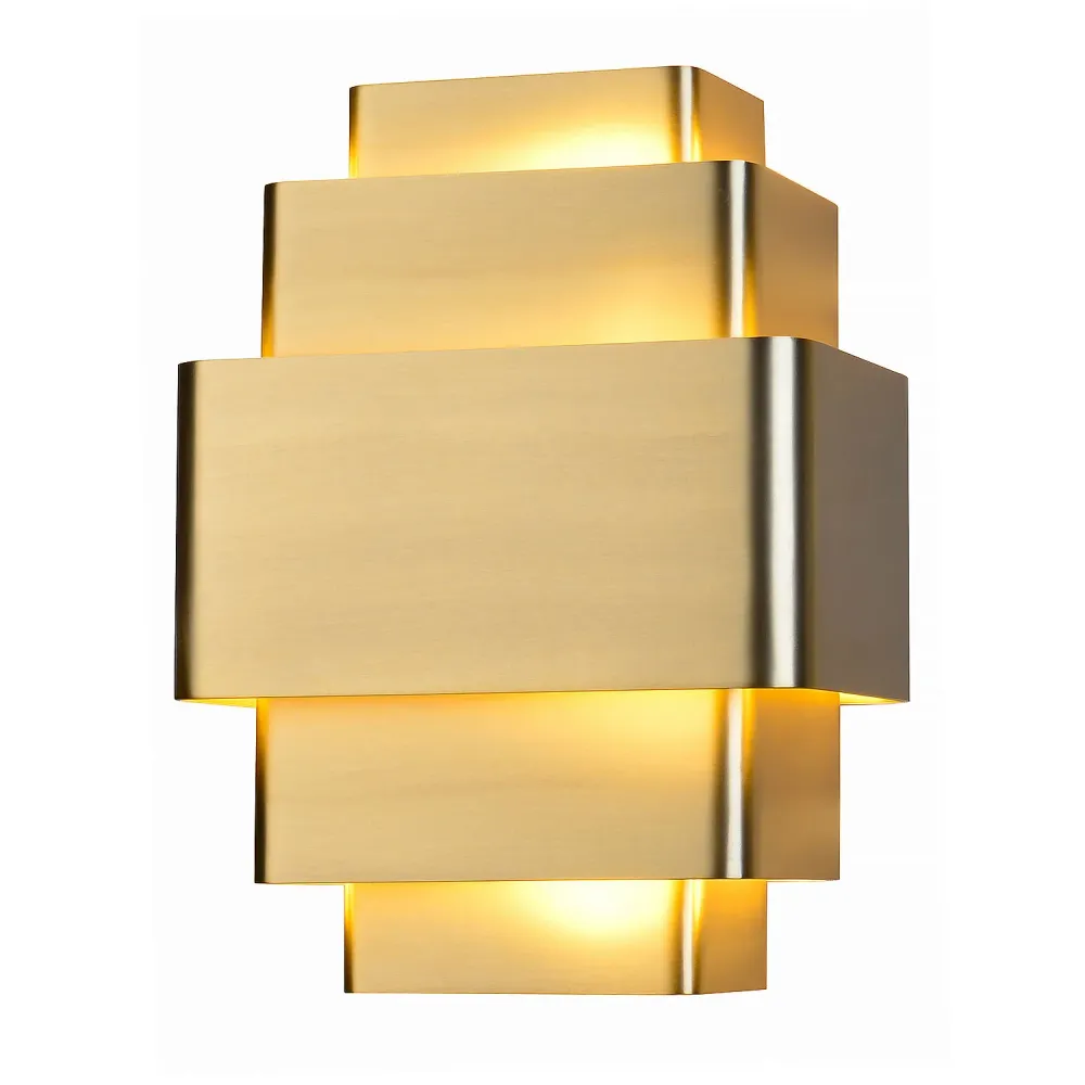 Artdelight wandlamp Layers - 3 lichts - 12 x 28 cm - brons