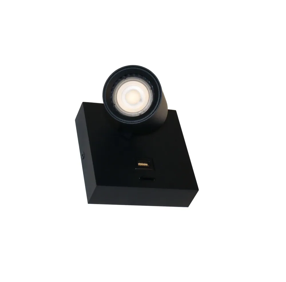 Artdelight wandlamp Master - 1 lichts - 13 x 11.5 cm - zwart