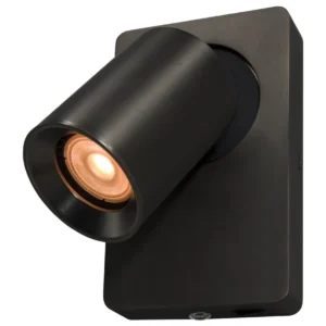 Artdelight wandlamp Megano - 1 lichts - 12 x 16 cm - antraciet