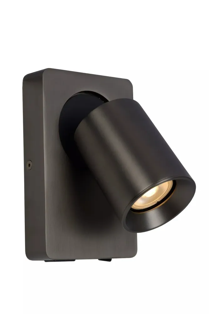 Artdelight wandlamp Megano - 1 lichts - 12 x 16 cm - antraciet