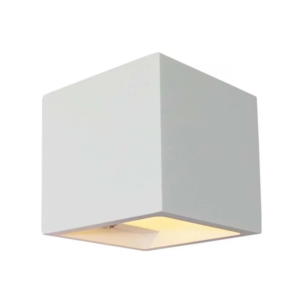 Artdelight wandlamp Plaster - 1 lichts - 11.5 x 11.5 cm - wit