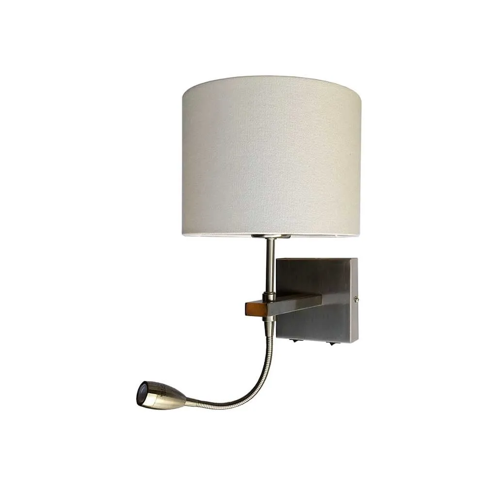 Artdelight wandlamp Quad - 2 lichts - 25 x 55 cm - mat chroom