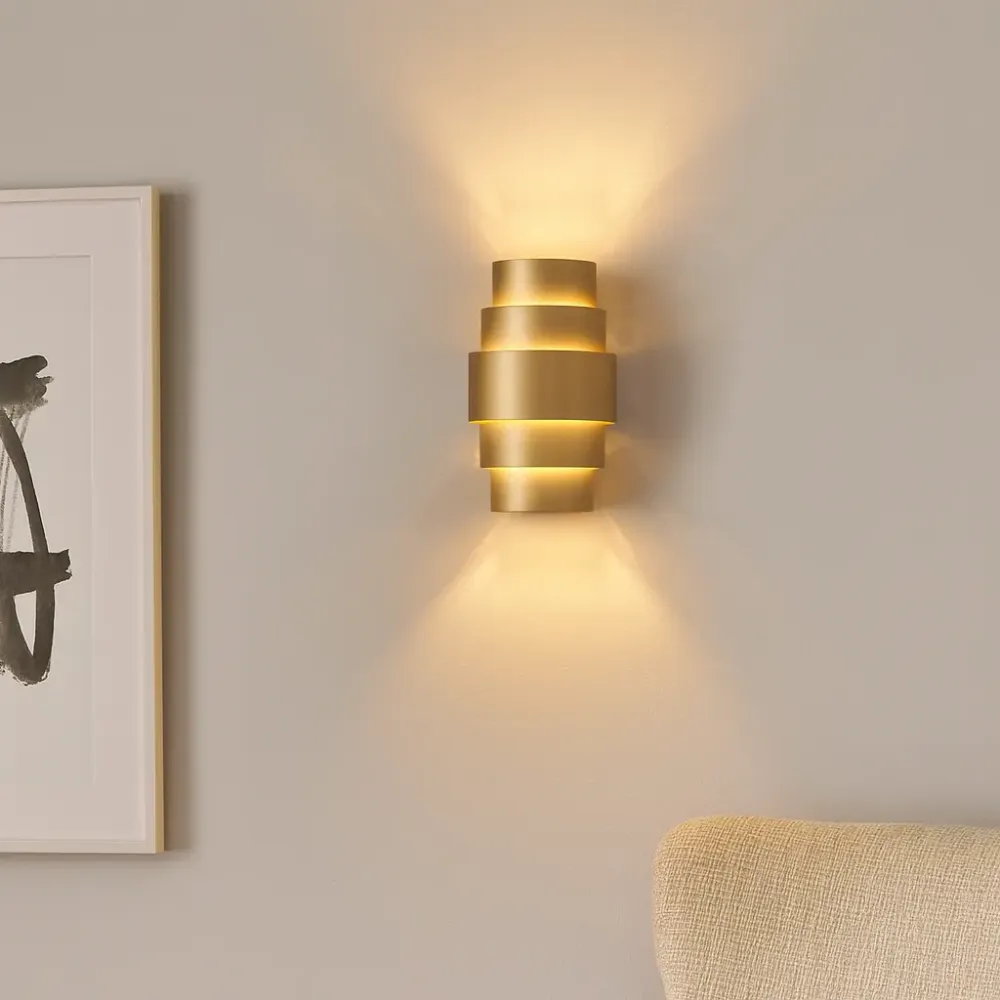 Artdelight wandlamp Rolls - 2 lichts - 13 x 22 cm - brons