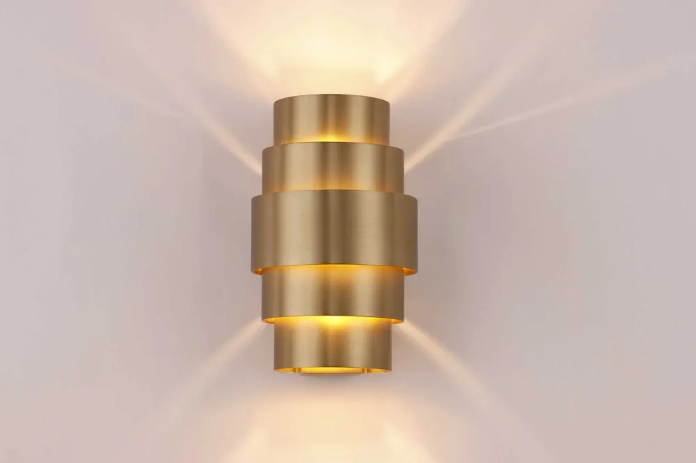 Artdelight wandlamp Rolls - 2 lichts - 13 x 22 cm - brons