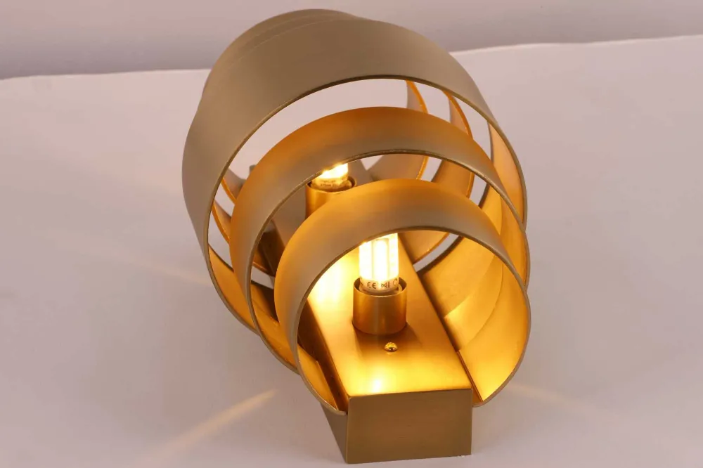 Artdelight wandlamp Rolls - 2 lichts - 13 x 22 cm - brons