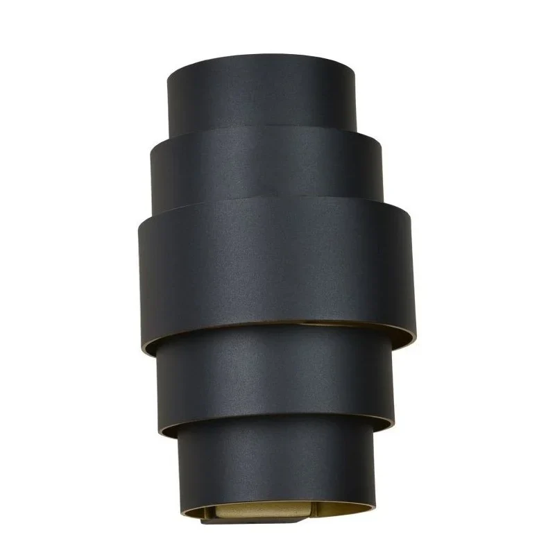 Artdelight wandlamp Rolls - 2 lichts - 13 x 22 cm - zwart goud