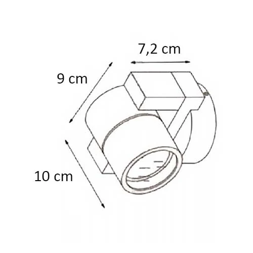 Artdelight wandlamp Single - 1 lichts - 7.2 x 10 cm - aluminium