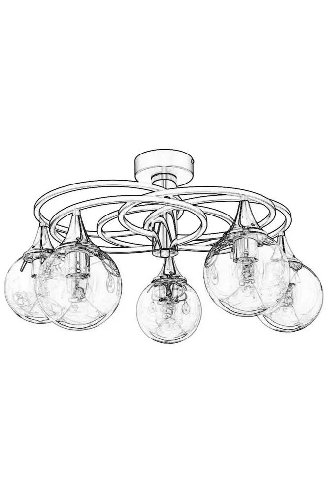 Plafondlamp Darnall 5-lichts Asir Group